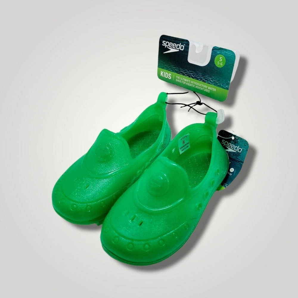 Speedo Jelly Water Shoes Toddler Girls Size Small 5-6 Green Slip on New